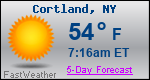 Weather Forecast for Cortland, NY