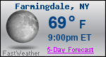 Weather Forecast for Farmingdale, NY