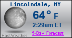 Weather Forecast for Lincolndale, NY