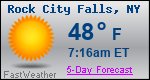 Weather Forecast for Rock City Falls, NY