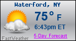 Weather Forecast for Waterford, NY