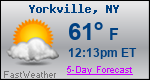 Weather Forecast for Yorkville, NY