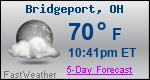 Weather Forecast for Bridgeport, OH