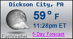 Weather Forecast for Dickson City, PA