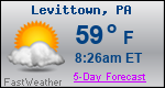 Weather Forecast for Levittown, PA