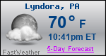 Weather Forecast for Lyndora, PA