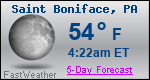 Weather Forecast for Saint Boniface, PA