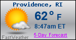 Weather Forecast for Providence, RI