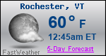 Weather Forecast for Rochester, VT