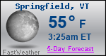 Weather Forecast for Springfield, VT