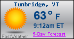 Weather Forecast for Tunbridge, VT