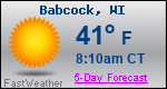 Weather Forecast for Babcock, WI
