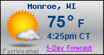 Weather Forecast for Monroe, WI