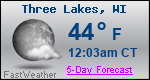 Weather Forecast for Three Lakes, WI