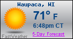Weather Forecast for Waupaca, WI