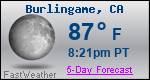 Weather Forecast for Burlingame, CA