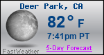 Weather Forecast for Deer Park, CA