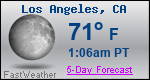 Weather Forecast for Los Angeles, CA