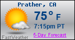 Weather Forecast for Prather, CA