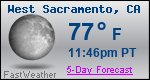 Weather Forecast for West Sacramento, CA