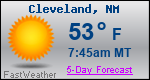 Weather Forecast for Cleveland, NM