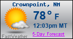 Weather Forecast for Crownpoint, NM