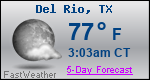 Weather Forecast for Del Rio, TX