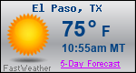Weather Forecast for El Paso, TX
