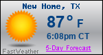 Weather Forecast for New Home, TX