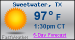 Weather Forecast for Sweetwater, TX