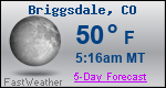 Weather Forecast for Briggsdale, CO