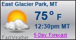 Weather Forecast for East Glacier Park, MT