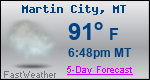 Weather Forecast for Martin City, MT