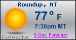Weather Forecast for Roundup, MT
