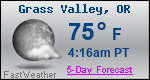 Weather Forecast for Grass Valley, OR