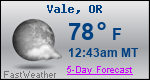 Weather Forecast for Vale, OR