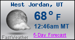 Weather Forecast for West Jordan, UT