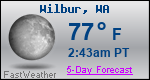 Weather Forecast for Wilbur, WA