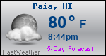 Weather Forecast for Paia, HI