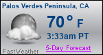 Weather Forecast for Palos Verdes Peninsula, CA