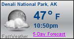 Weather Forecast for Denali National Park, AK