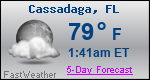 Weather Forecast for Cassadaga, FL