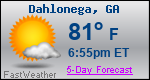 Weather Forecast for Dahlonega, GA