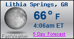Weather Forecast for Lithia Springs, GA