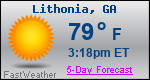 Weather Forecast for Lithonia, GA