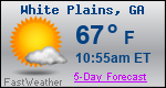 Weather Forecast for White Plains, GA
