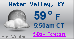 Weather Forecast for Water Valley, KY