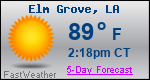 Weather Forecast for Elm Grove, LA