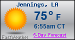 Weather Forecast for Jennings, LA