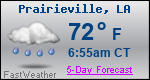 Weather Forecast for Prairieville, LA
